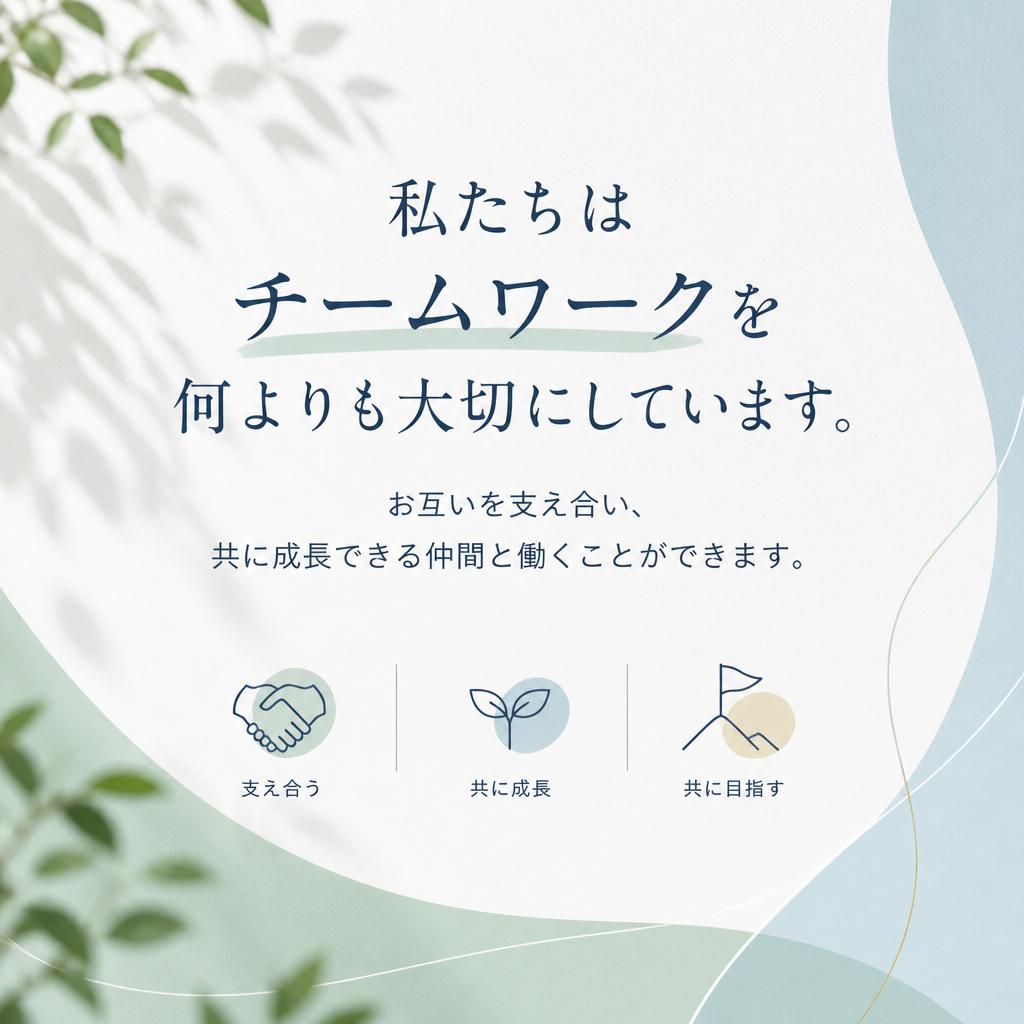 4.チームワーク重視の職場環境