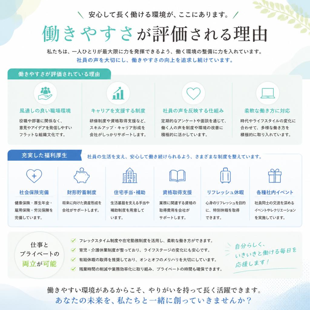 快適な職場環境の魅力