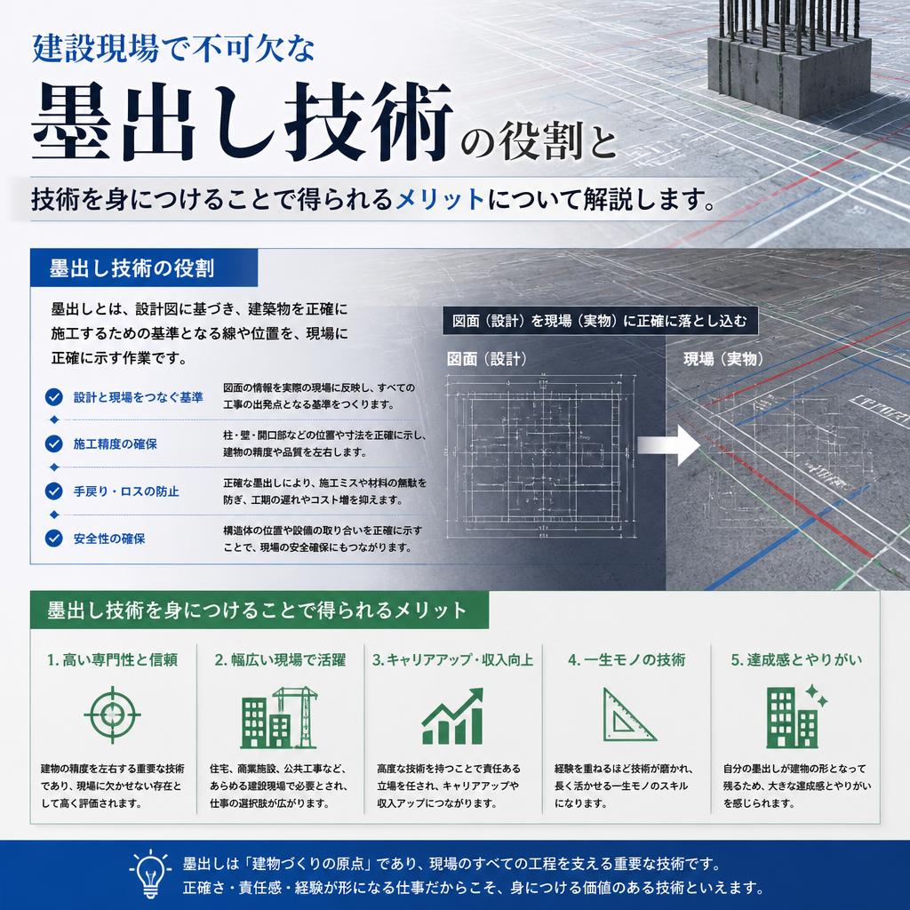 墨出し技術の重要性