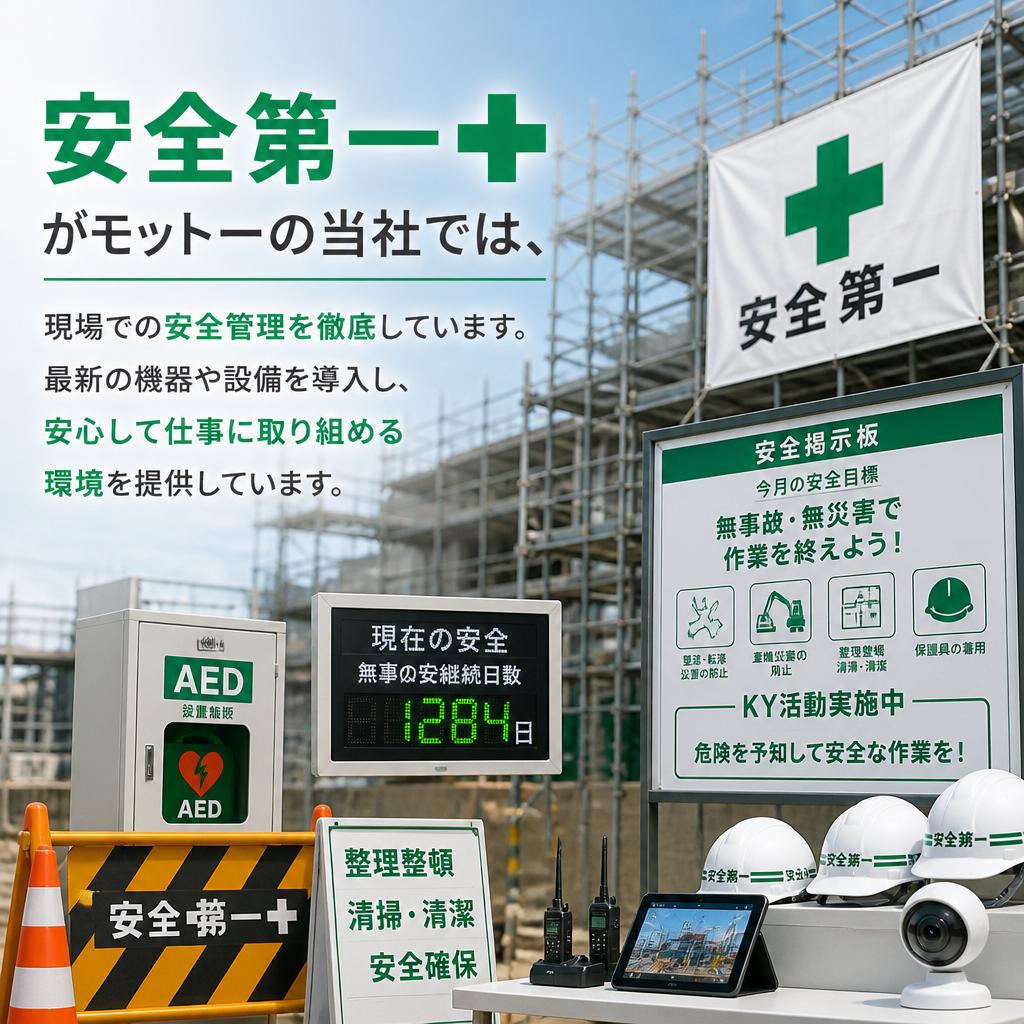 安全管理を徹底した職場環境