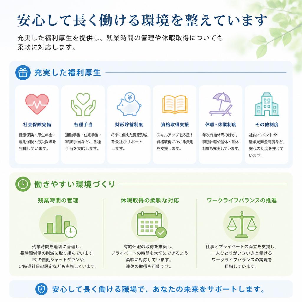 働きやすい環境を整えています