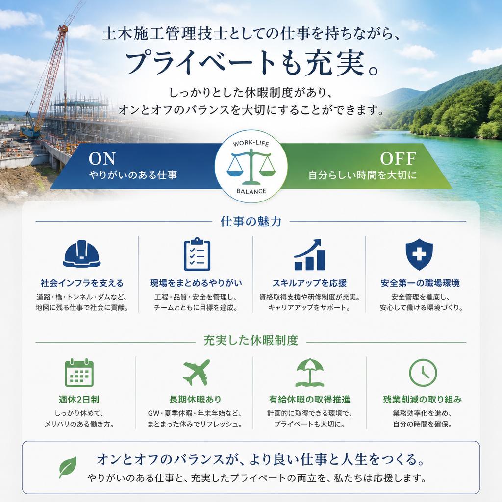 安定した週休二日制