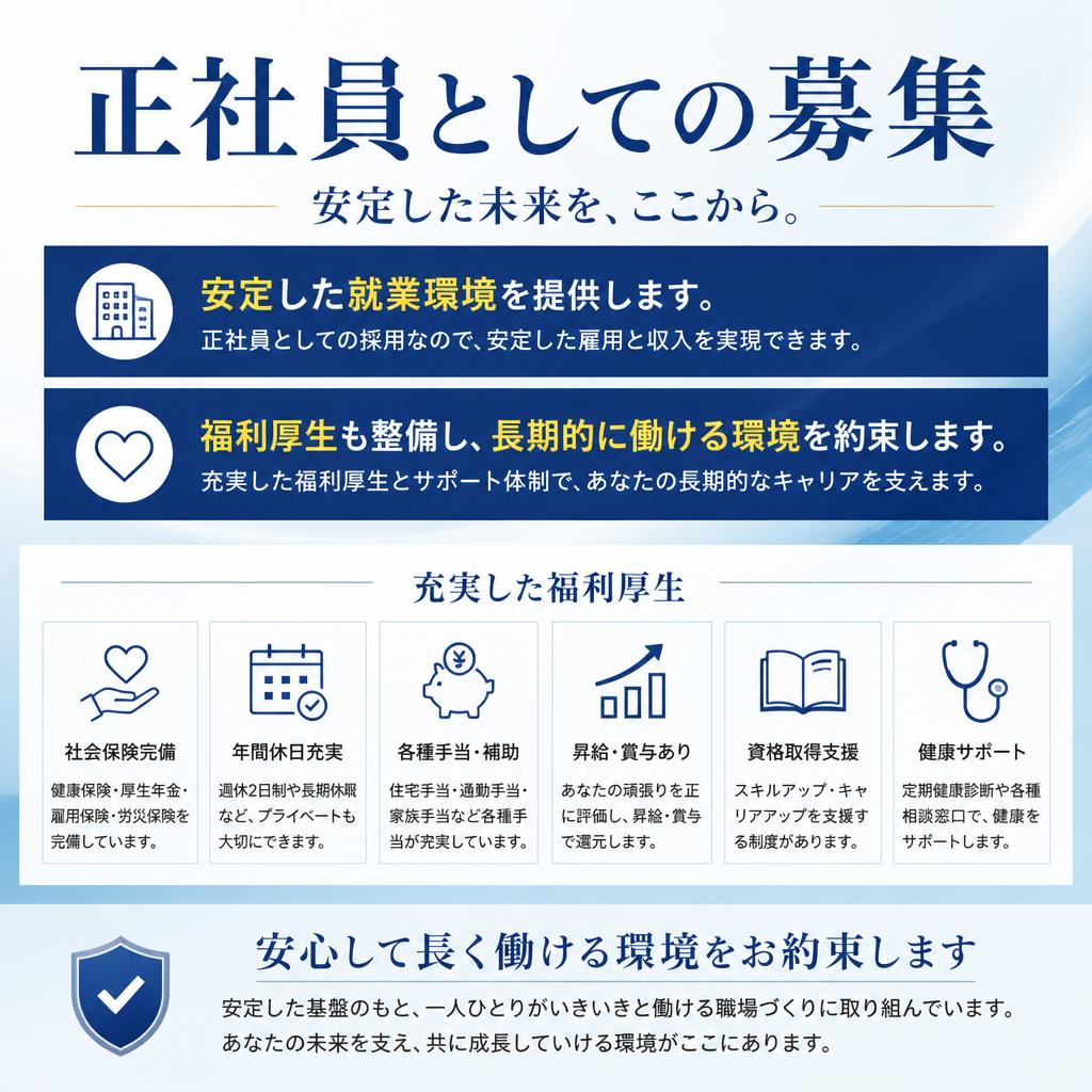 安定した正社員雇用