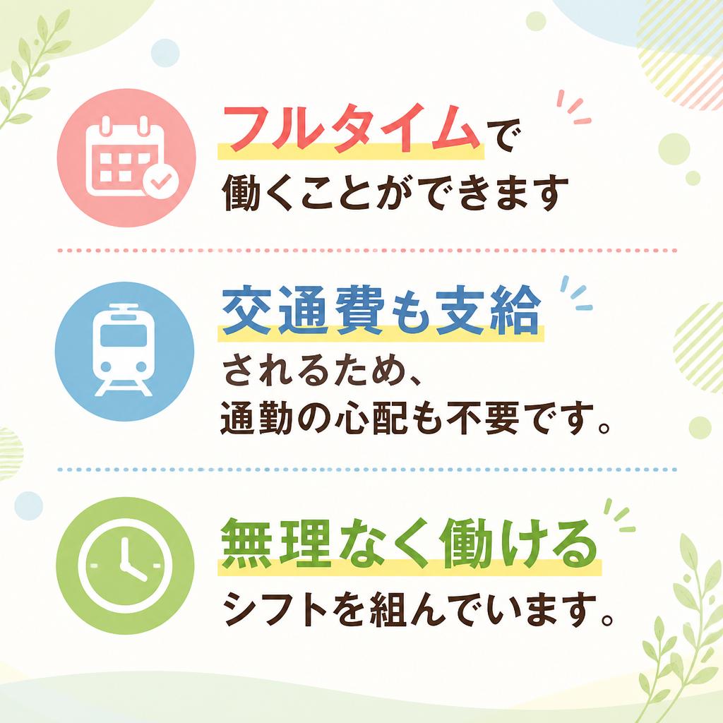 フルタイム・交通費支給!