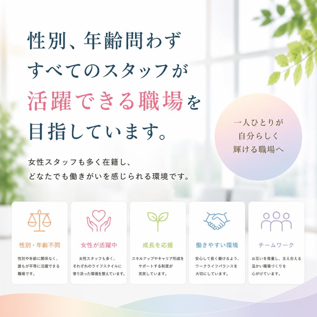 働きがいのある環境！