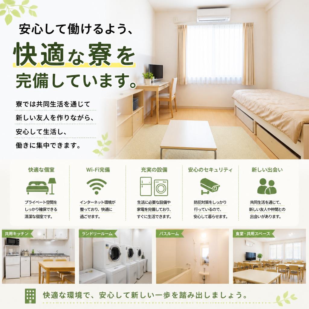 充実した寮制度