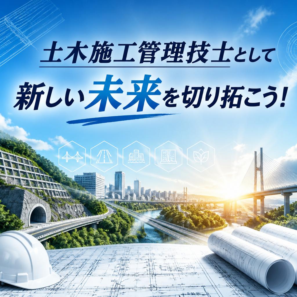 土木施工管理技士として新しい未来を切り拓こう！