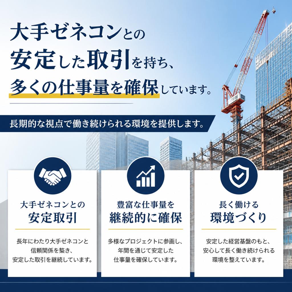 安定した雇用で長く働ける