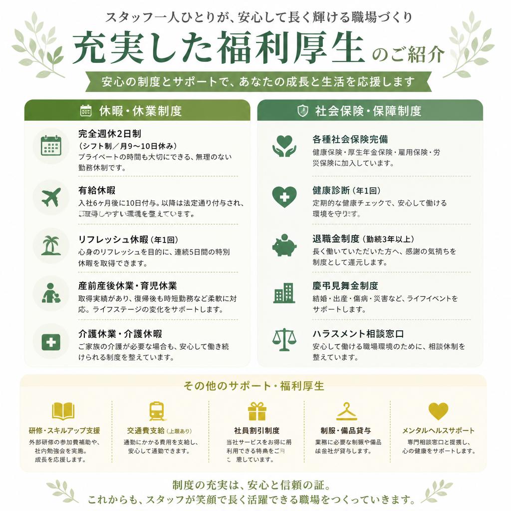 充実した福利厚生