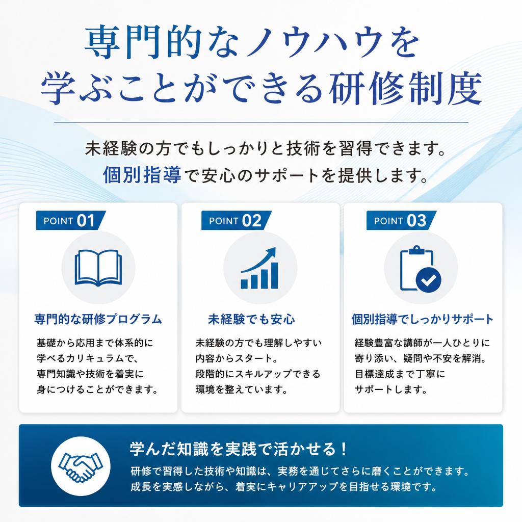 2. 未経験者も安心のサポート体制