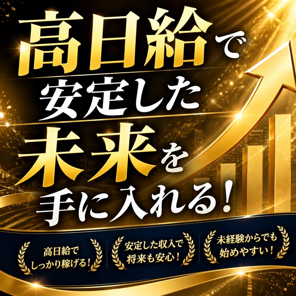 高日給で安定した未来を手に入れる！