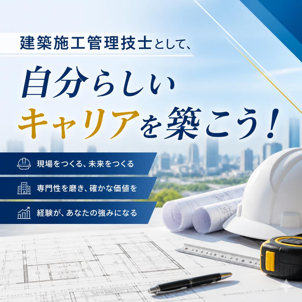 建築施工管理技士として、自分らしいキャリアを築こう！