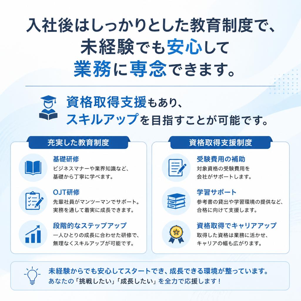 未経験から専門技術が身に付く