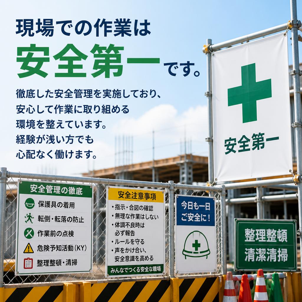 安全で安心の作業環境