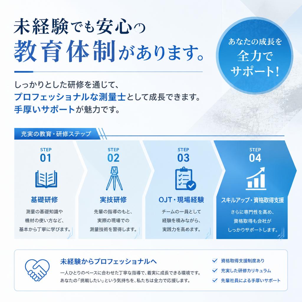 未経験者歓迎!充実した研修制度