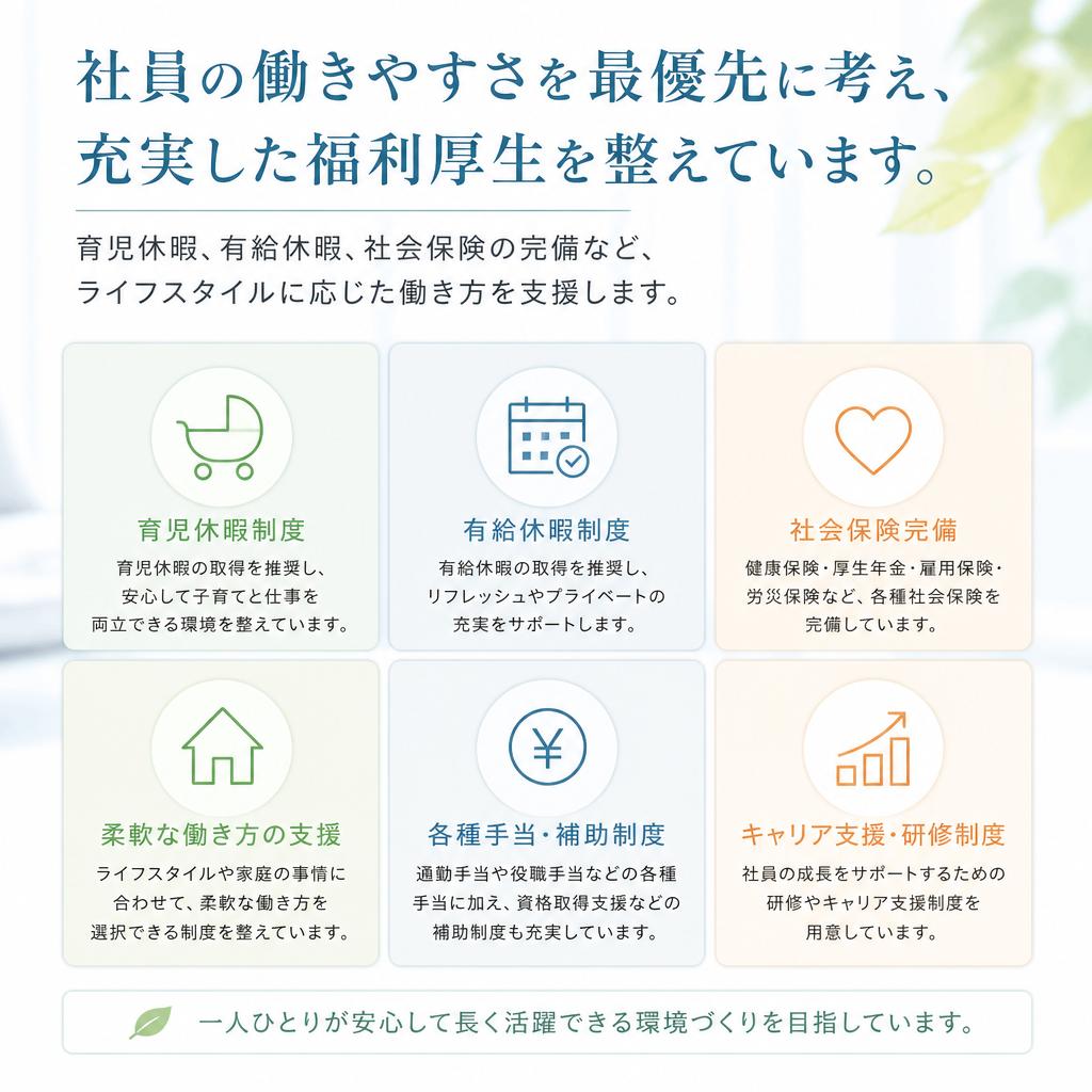 安心の福利厚生