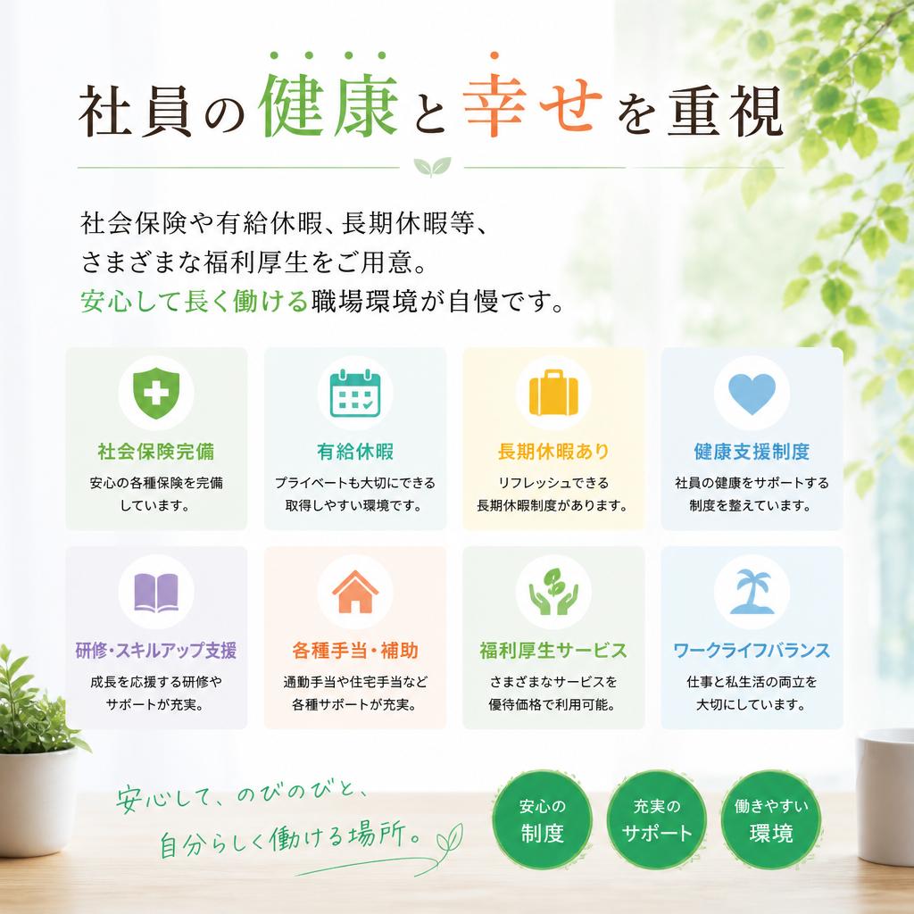 【充実の福利厚生】