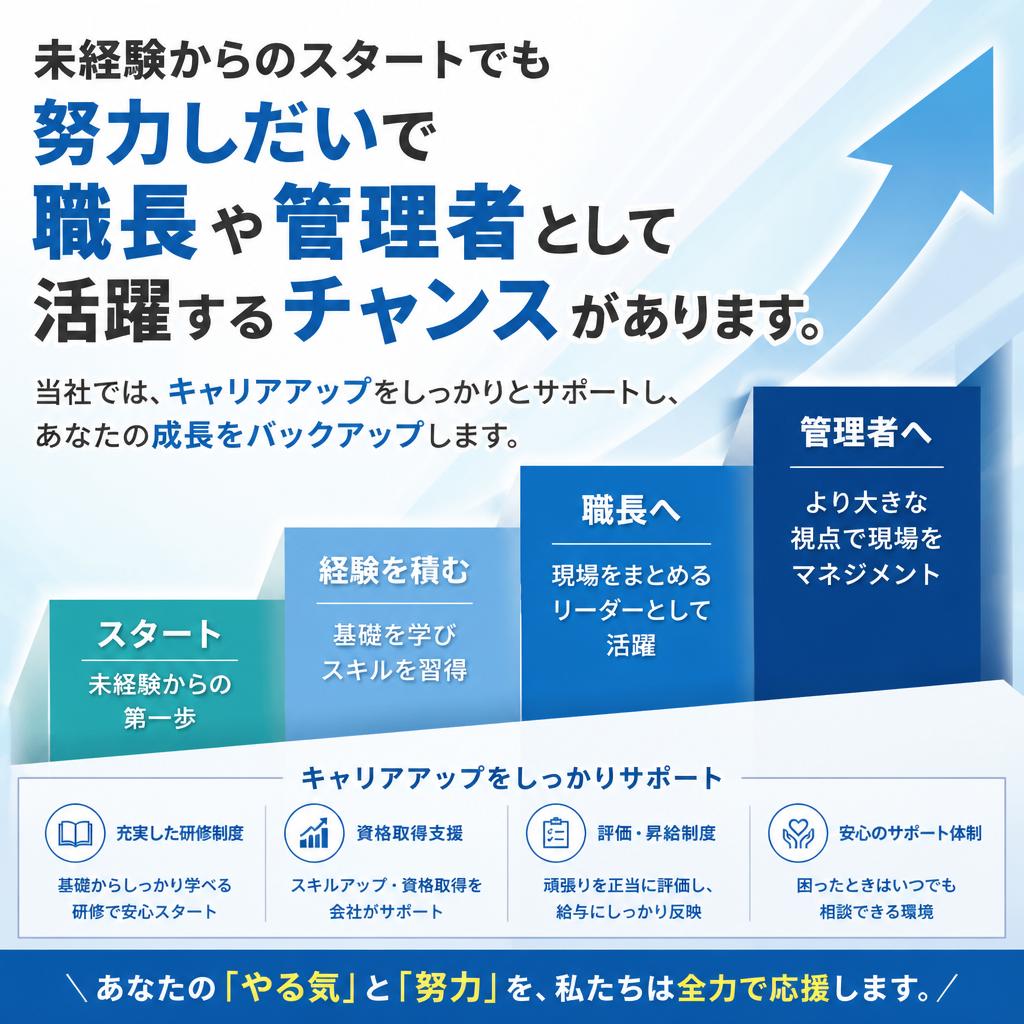 あなたの努力次第でキャリアアップ！