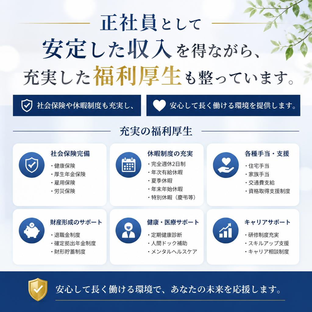 4. 安定した収入と福利厚生