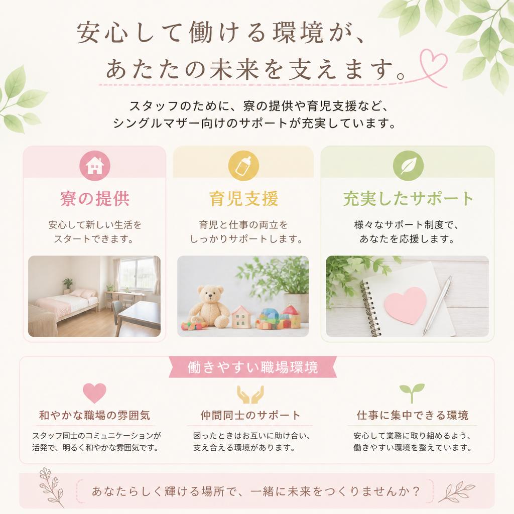 働きやすい環境と充実したサポート体制