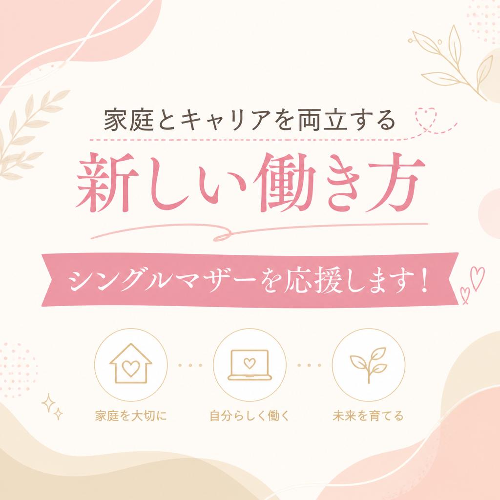 家庭とキャリアを両立する新しい働き方、シングルマザーを応援します！