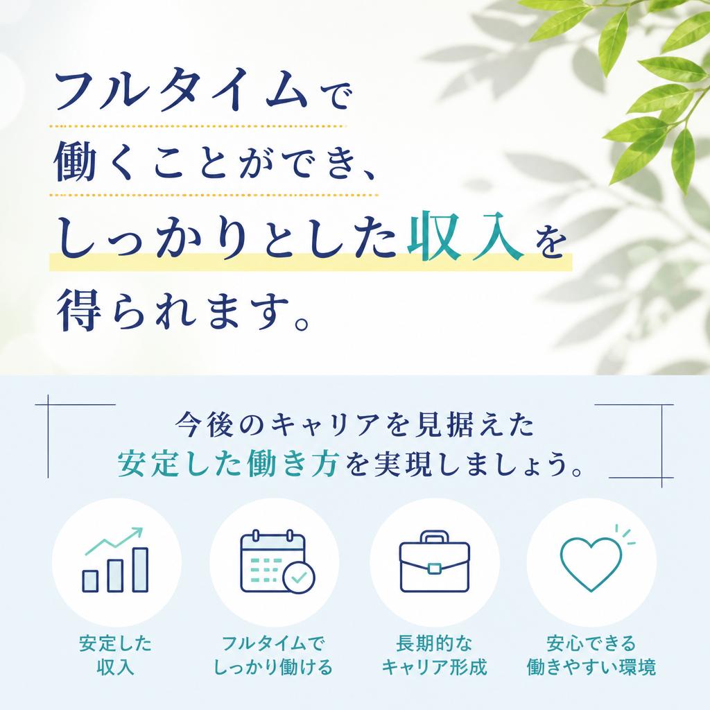 フルタイムの職場で安定性を