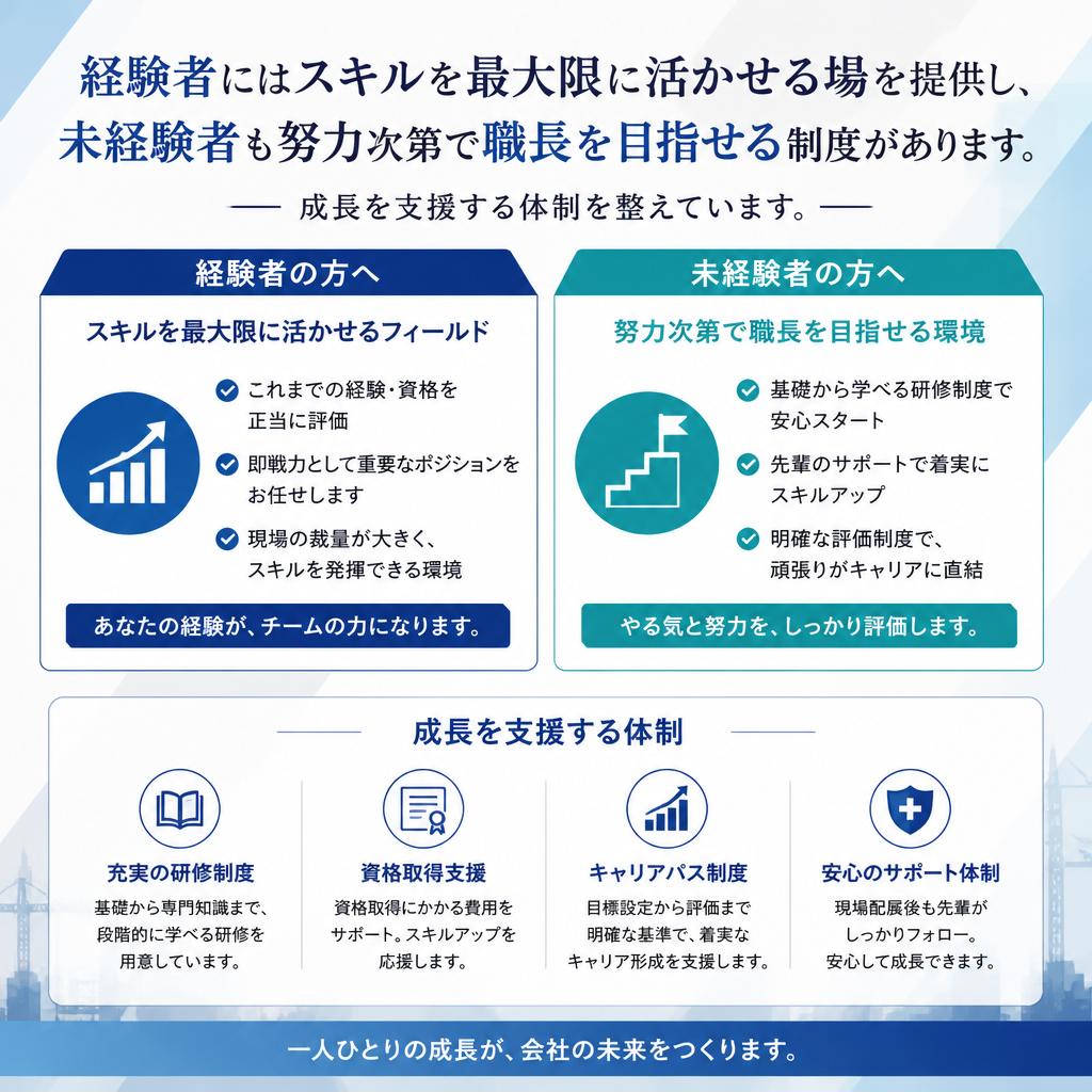 キャリアアップを目指せる環境