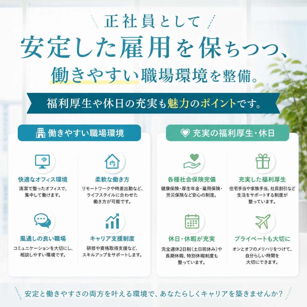 3. 正社員の安定した職場環境