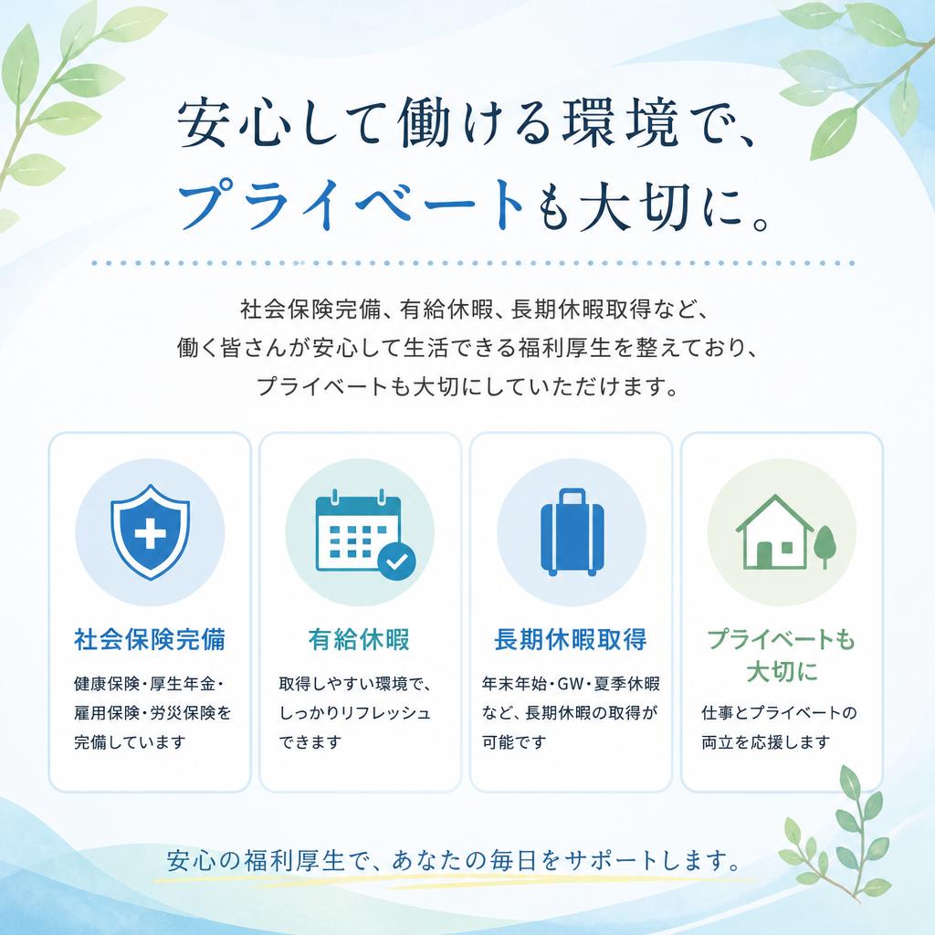 充実した福利厚生