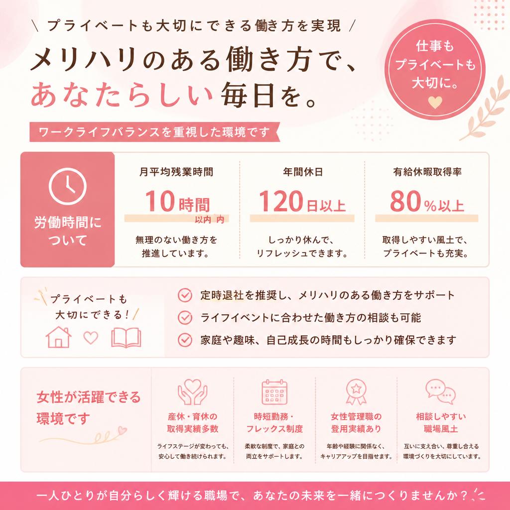 柔軟な勤務時間と働きやすさ