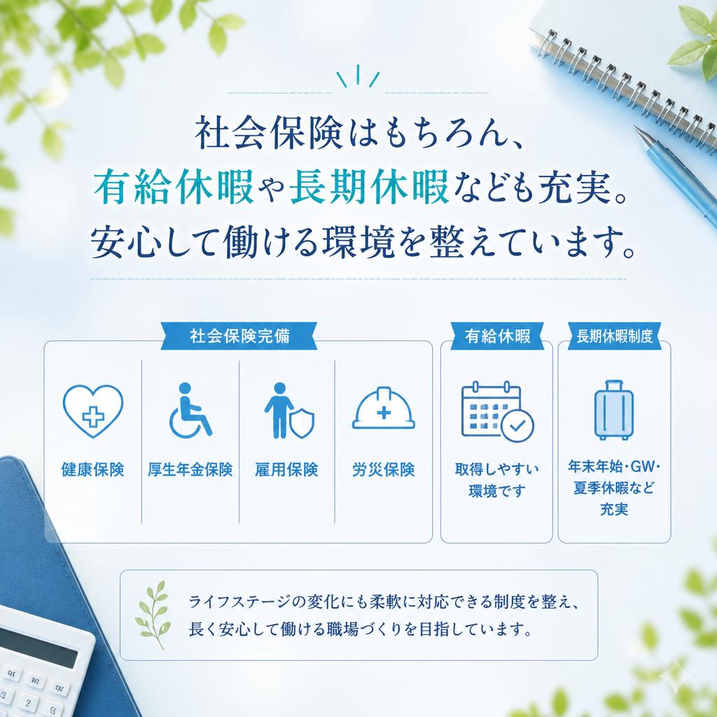 充実の福利厚生！