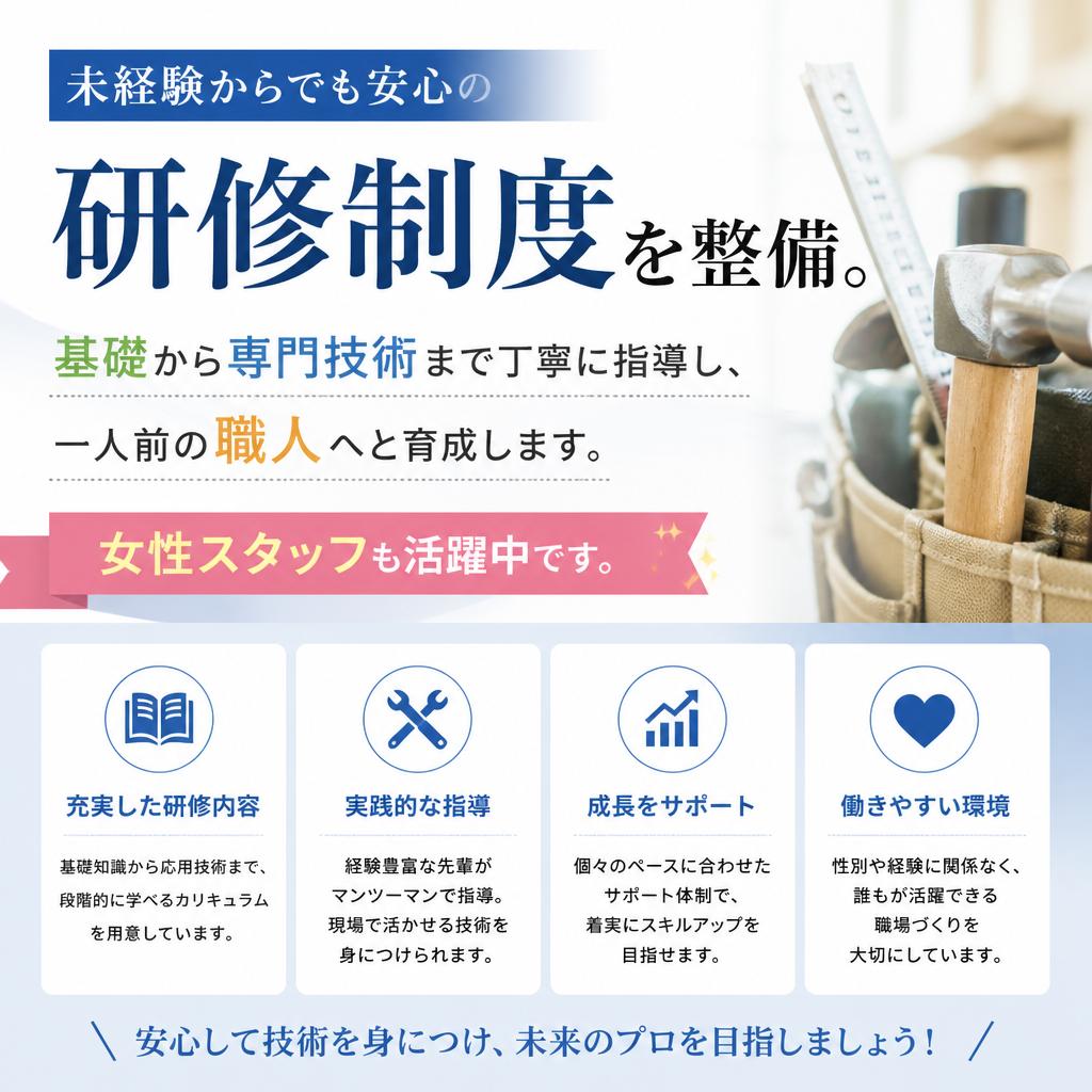 未経験者も安心！充実のサポート体制
