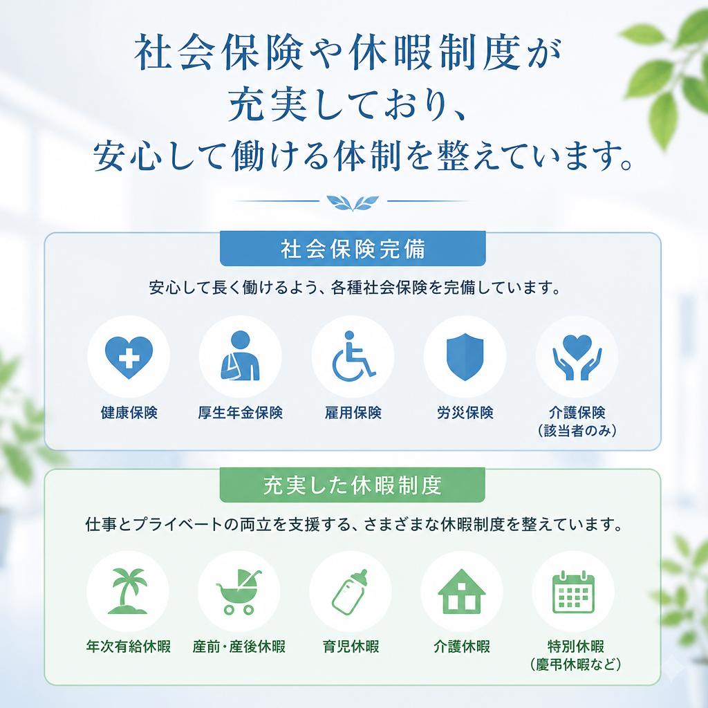 安心の制度と福利厚生