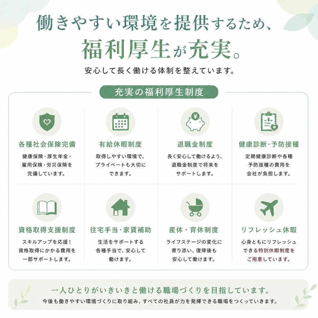 充実した福利厚生