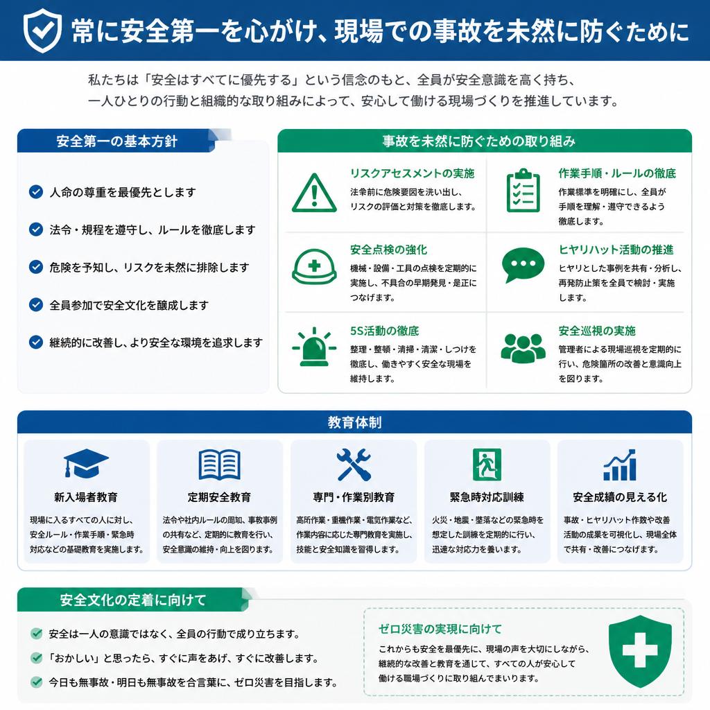 安全な職場環境の確保