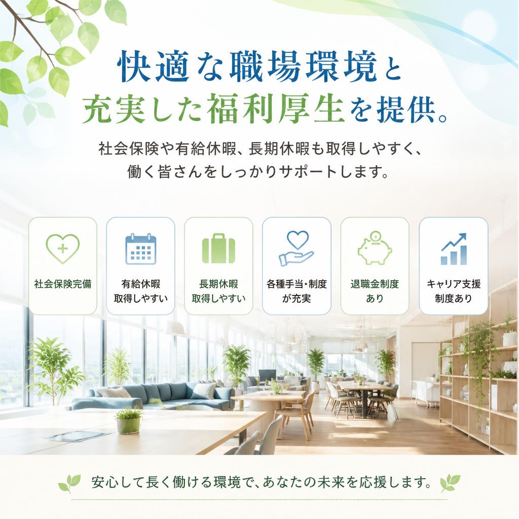 充実した職場環境と福利厚生