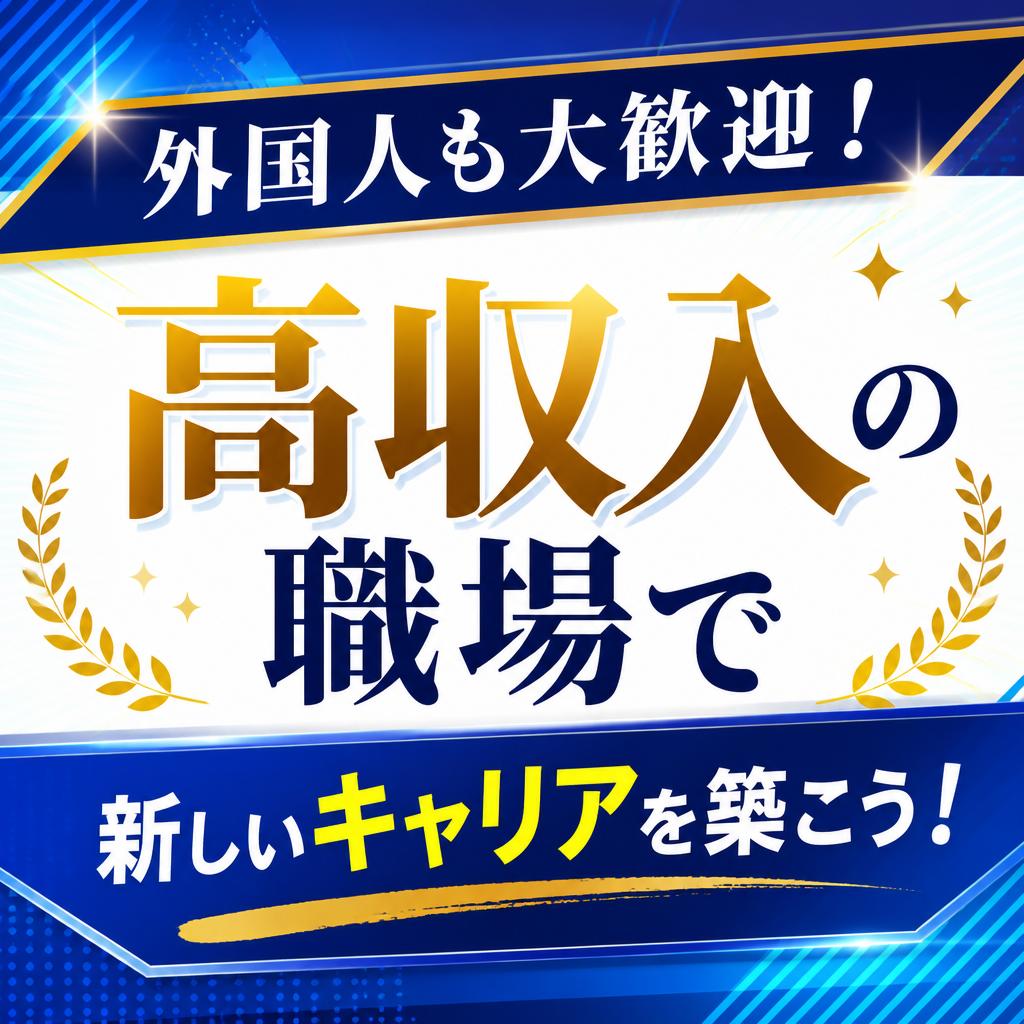 外国人も大歓迎！高収入の職場で新しいキャリアを築こう！