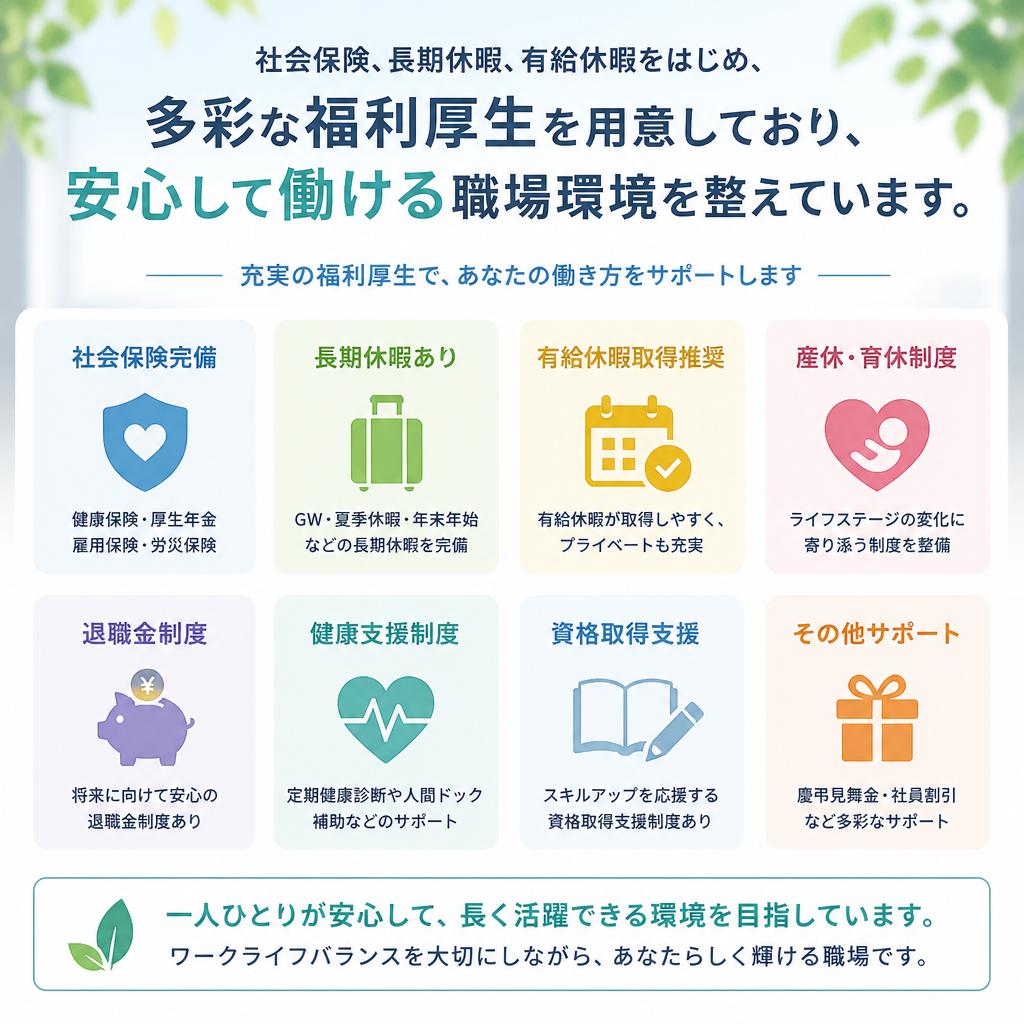 充実した福利厚生