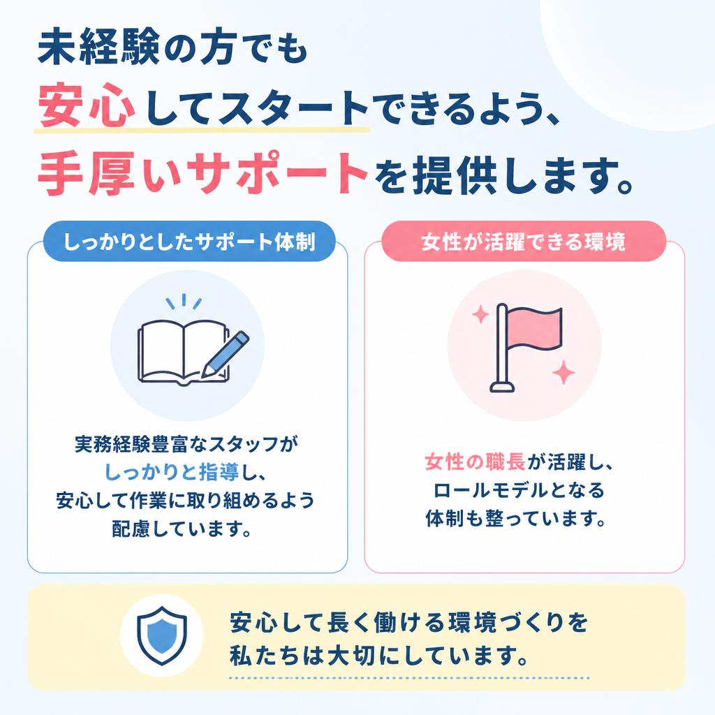 充実のサポート体制