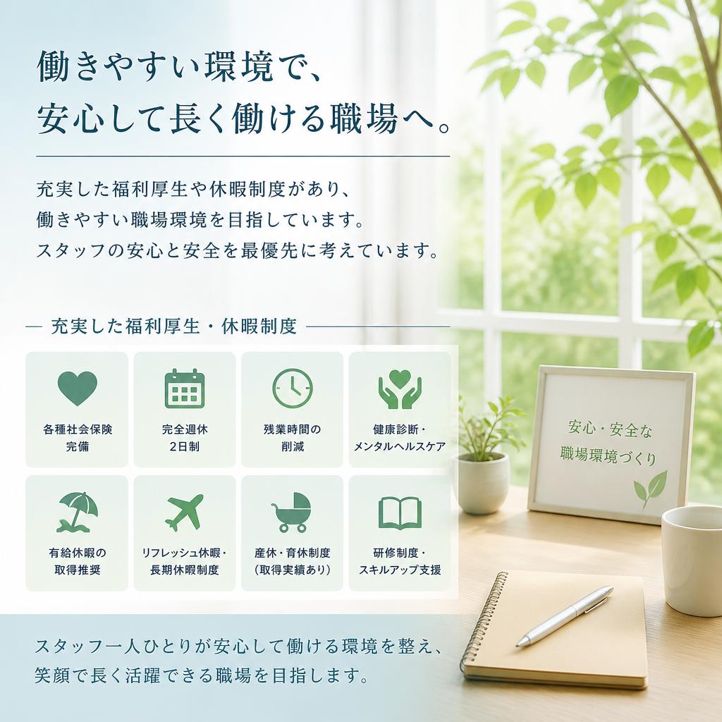 働きやすい環境を整備