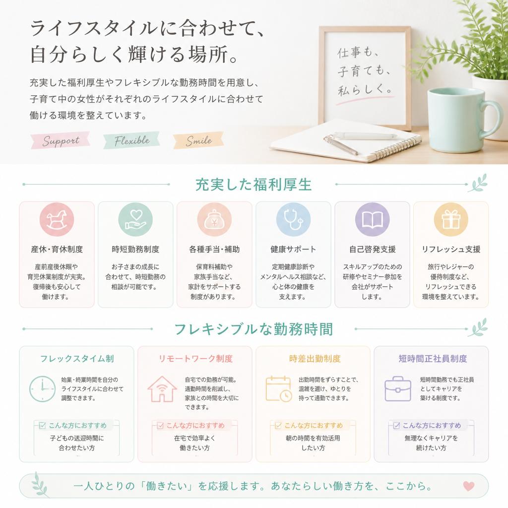 働きやすい環境を整備