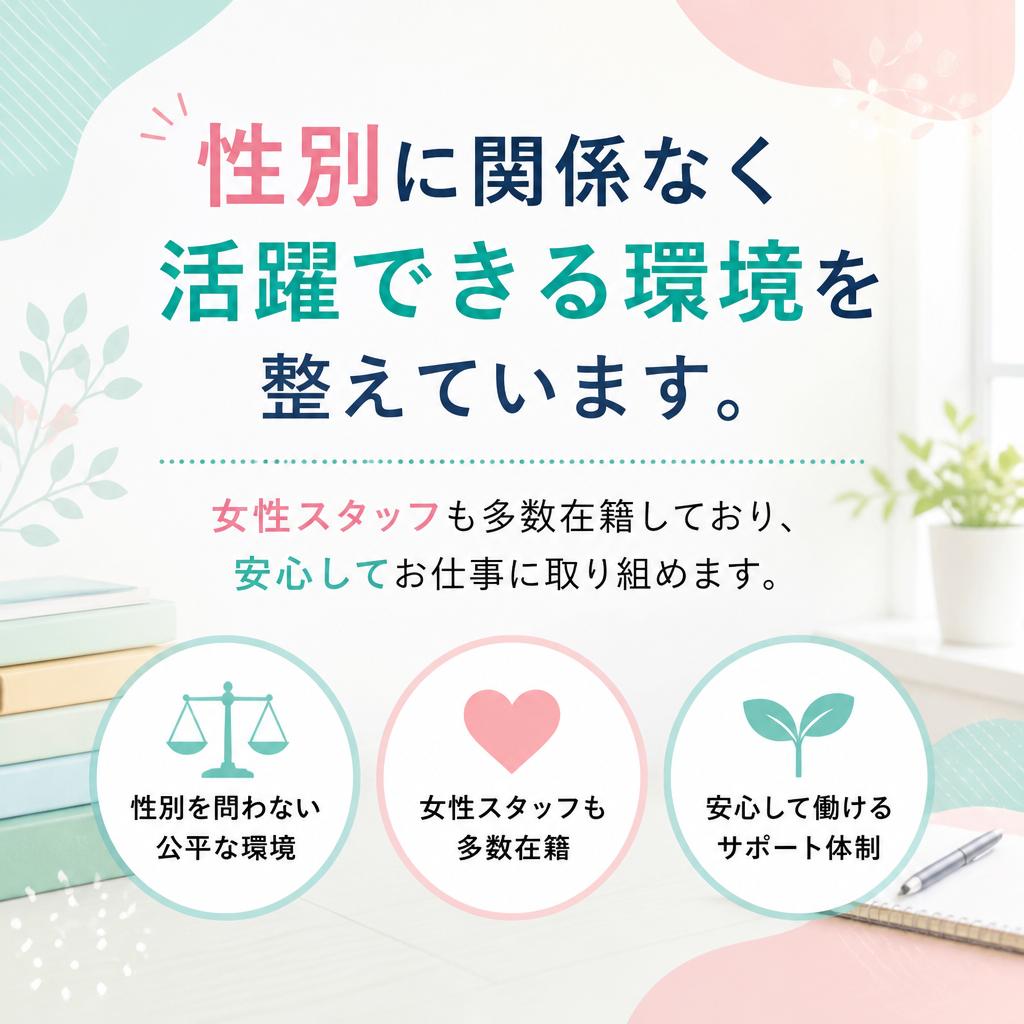 女性も活躍できる職場環境
