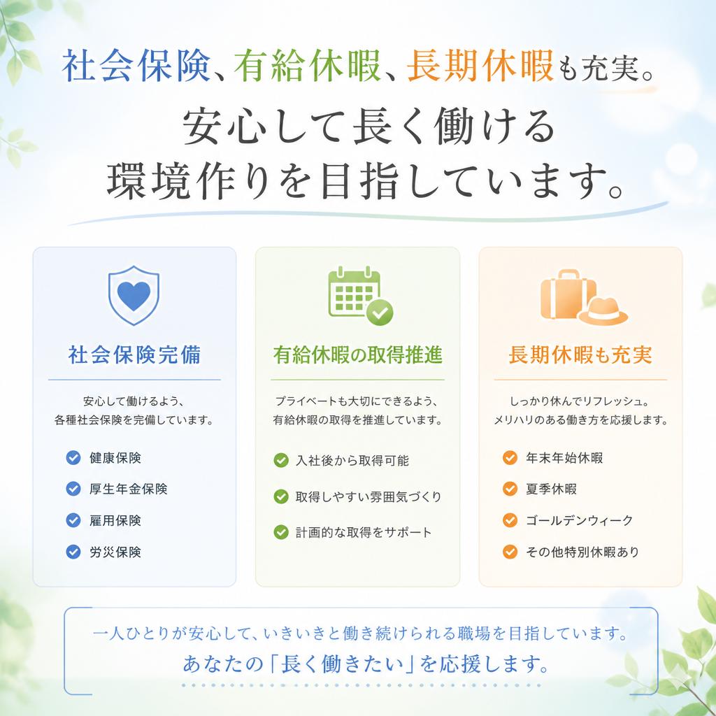 充実の福利厚生