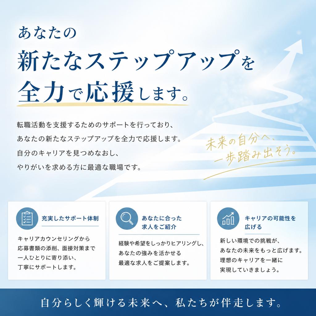 転職活動もスムーズに支援