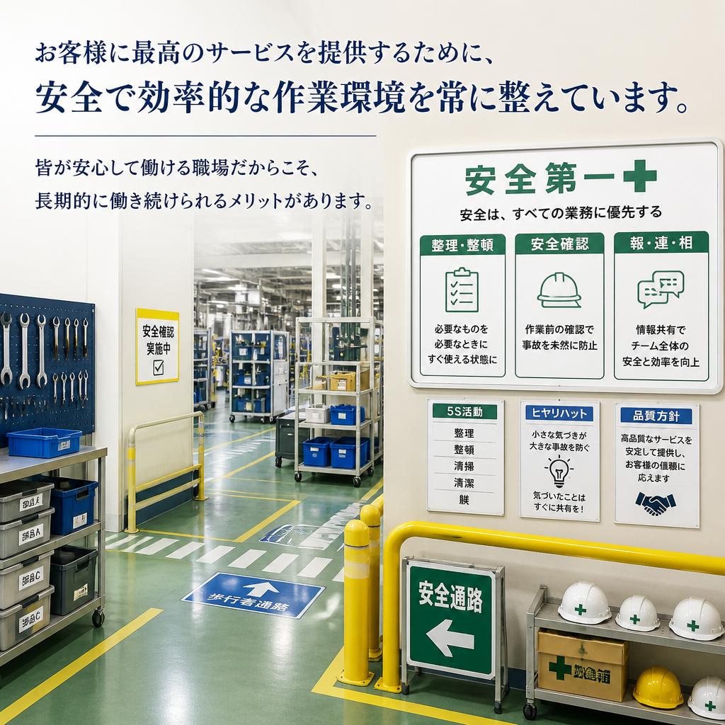 安全で効率的な職場環境の整備