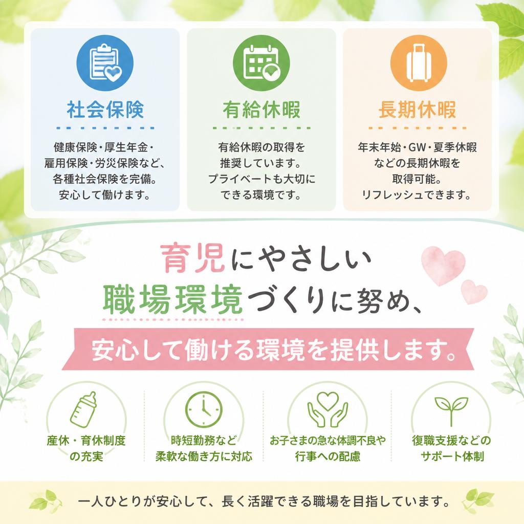 充実した福利厚生をご用意