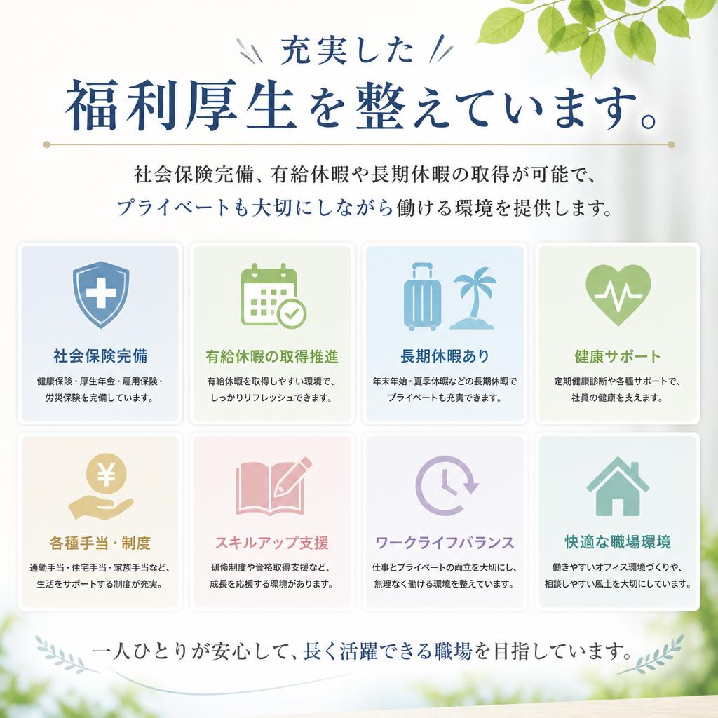 充実した福利厚生
